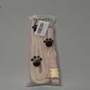 Soft Hemp Dog Collar and Leash Set Adjustable Woven Tweed Dog Collars with Metal Buckle and Lead for Small Medium Large Dogs,Pink