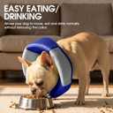 Dog Cone - Soft Cone for Dogs to Stop Licking, Pet E-Collar Alternative After Surgery, Adjustable Pet Recovery Collar for Wound Healing, Blue Medium (Blue, M)