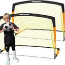 Happy Jump Soccer Goal 7'x5', 6.6x3.3', 5'x3.6', 4'x3', 3'x2.2' Soccer Net for Kids Backyard