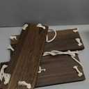 Hanging Shelves for Wall, 3 Tier Boho Wall Decor Hanging Shelf with Vine Lights, Rope Rustic Wood Floating Shelves Floral Plant Decor for Bedroom Living Room Dorm Office Women (Dark Brown)