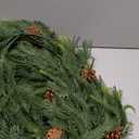 Extra Thick&Lush-9 Ft by 10 Inch Real Touch Norfolk Pine Garland,Christmas Garland Artificial Realistic Soft Thickness Greenery Pine Cypress Pinecones Garlands for Mantle Fireplace Home Indoor Outdoor