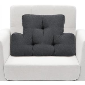 TANYOO Back Pillow for Recliner Lumbar Support Pillow Soft and Fluffy Back Support Cushion Thick Lumbar Cushion for Chairs, Recliners,Sofa, Couch and Bed for Pain Relief (Dark Grey)