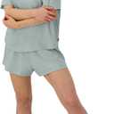 Hanes Women's Originals 2 Piece Lounge, Comfywear Supersoft Boxy T-Shirt & Sleep Shorts Loungewear Set (Medium)