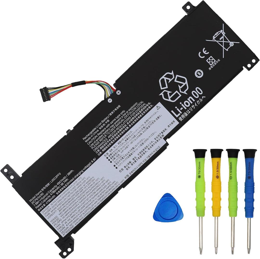 L20C2PF0 L20M2PF0 Battery Replacement for Lenovo IdeaPad 3-14ADA6 3-14ALC6 3-14ITL6 3-14ABA7 3-15ADA6 3-15ITL6 3-17ALC6 V14 V15 V17 G2-ALC G3-ABA Series Laptop Battery L20L2PF0 38Wh