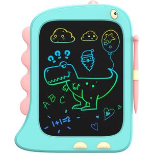 ORSEN 8.5 Inch Doodle Board Drawing Tablet - Dinosaur Toy Gift for Kids 2-7 Years Old (Blue)