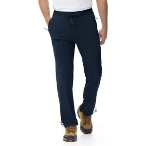 Rdruko Men's Lightweight Hiking Pants Athletic Quick Dry Water Resistant Casual Pants with Zipper Pockets for Outdoor (Blue, S)
