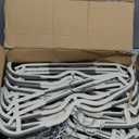 60 Pack M-Style Plastic Pants Hangers, Thin Space Saving Hanger with Rubber Pads and 360 Hook - Non Slip Clothes Hangers, Closet Organizer for Camisole, Tank Top, Dresses, Skirt - Gray