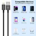 3 x Car Apple Carplay Cable, [Apple MFi Certified] USB A to Lightning Cable for iPhone 14,14 pro max,13,Plus,SE 2nd/12/11/Xs/XR,Car Charging Cable (Black, 3 FT)