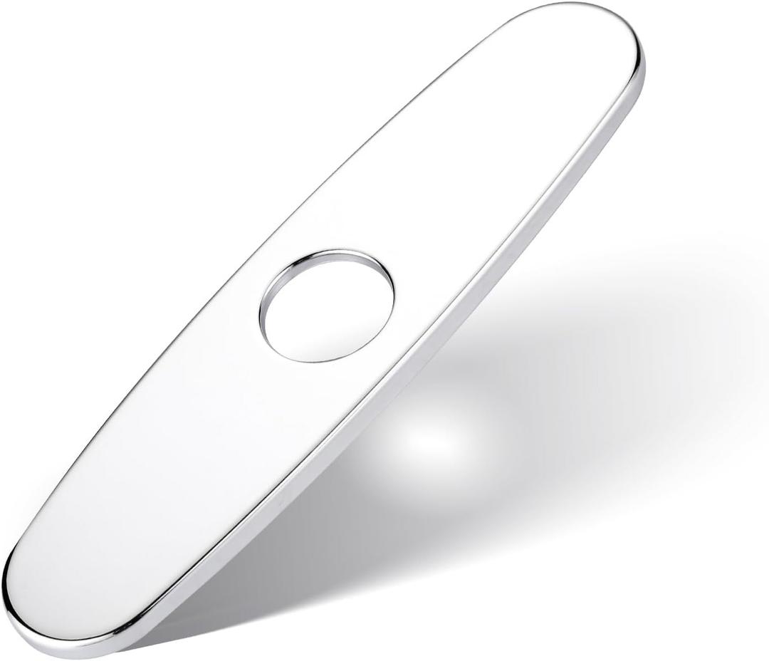 Faucet Plate, ALEASHA Kitchen Sink Cover Stainless Steel Plate Chrome for 1 or 3 Hole Bathroom or Kitchen Sink Faucet 10 Inch Escutcheon Hole Covers Polished Faucet Plate, ALEASHA Kitchen Sink Cover Stainless Steel Plate Chrome for 1 or 3 Hole Bathroom or Kitchen Sink Faucet 10 Inch Escutcheon Hole Covers Polished