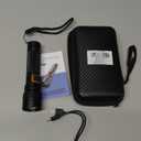 Flashlights High Lumens Rechargeable 20,000LM Super Bright LED Flashlight with Dimmable, Zoomable Beam Tactical Flash Lights Small Powerful (1-Pack)