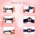 GHTIYLP Ties for Women Pre-tied Adjustable Womens Tie, Strap Striped School Girl Tie for School Uniform Graduation Office (Blue)