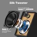 Home Stereo System with CD Player, FM Radio, Bluetooth, AUX in, USB in, Earphone Jack, Remote Control Included, 30W HiFi Shelf Stereo System