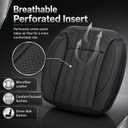 FZJDSD Black Driver & Passenger Bottom Perforated Microfiber Leather Replacement Seat Covers (2PCS) Compatible with Mercedes Benz GL350 GL450 GLE350 GLE400 2013-2019, Fits Heated & Cooled Seats
