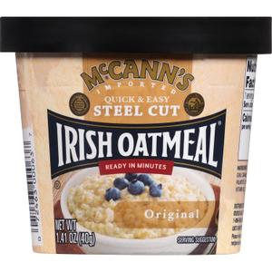 McCann's Irish Oatmeal Instant Oatmeal Cup, Original, 1.4 Ounce (Pack of 12)