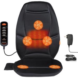Massage Seat Cushion with Heat,Back Massager for Chair Back Massager Heated Seat Cover Massage Chair Pad for Pain Relief Home Office Use