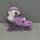 2PM SPORTS Inline Skates with Light Up Wheels, Roller Skates Blades for Boys Girls Kids Ages 5-8 8-12 4-6 6-12, Size Adjustable Beginner Blades Roller Skates (Medium - Big kid (13C-3Y US), Purple)