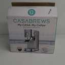 CASABREWS Espresso Machine 20 Bar, Compact Coffee Maker with 34oz Water Tank, Professional Cappuccino & Latte Machine with Milk Frother for Home, Stainless Steel