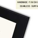 Art Emotion 16x20 Solid Wood Picture Frame in Black (Handmade Finishing Seamless Surface), Real Tempered GlassDisplayPictures11x14 with Mat or 16x20 Without Mat, Wall Hanging Poster Frame, 16x20 with 11x14 Opening