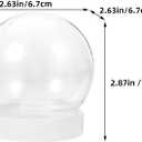 36 Pcs DIY Snow Globe Kit, Clear Plastic Water Globes for Bulk Cap Crafts Valentine Winter Holiday, Empty Decoration Christmas Home Party Supplies Kids, Adults