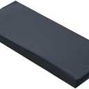 Outdoor Bench Cushion, Thickened Waterproof Leather Long Chair Cushion for Outdoor Furniture, Anti Slip Outdoor Swing Cushion with Detachable Cover, Suitable for courtyards(18in*18in*2in, Black)