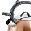Mr. Coffee Flintshire 1.75-Quart Stainless Steel Whistling Tea Kettle with Nylon Handle Copper Finish Stove-Top Kettle for Boiling Water, 1.8 Quarts