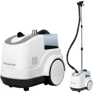 professional steamer for clothes with 3L water tank, durable antioxidant heater, 1600W powerful garment steamer for commercial and home use. (White)