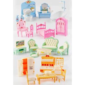 35 Pcs Dollhouse Furniture Accessories Set Mini House Furniture Small Dollhouse Miniature Furniture Play House Accessories 1:12 Tiny Kitchen Bedroom LivingRoom Bathroom Boy Girl Toddler 3Y+