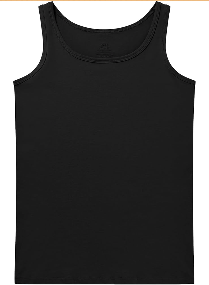 Girls Tank Tops Cotton Dance Basic Sleeveless Undershirts for Gymnastics Ballet Dancewear (Black,Small)