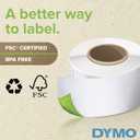 DYMO Authentic LW Non-Adhesive Business Card Labels for LabelWriter Label Printers, White, 2" x 3-1/2", 1 Roll of 300