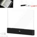 LED Reading Light, Rechargeable Clear Flat Book Light with 3 Colors & Timer, Dimmable Book Lights for Reading at Night, Doodleable Panel Plate Lamp Full Page Lights, for Book Lovers (Black)