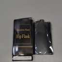 FYL 12 Oz 18/8 Stainless Steel Hip Flask for Liquor with Never-Lose Cap, Leakproof Easy Pour Funnel is Included, Matte Black