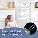 2 x LUCYCAZ Magnetic Dry Erase Board for Wall, 16" x 12" Double-Sided Whiteboard, Sliver Aluminum Frame Weekly Calendar Small White Board for Office,Home,Kitchen