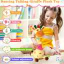 Dancing Talking Giraffe Toy for Baby Girl & Boy, Interactive Stuffed Animal Baby Toy Repeating What You Say, Glowing Musical Giraffe Gifts for Toddlers 1-3 Years Old, for Kids (Giraffe)