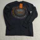 Harley-Davidson Men's Halo Willie G Skull Crew-Neck Long Sleeve Shirt - Black