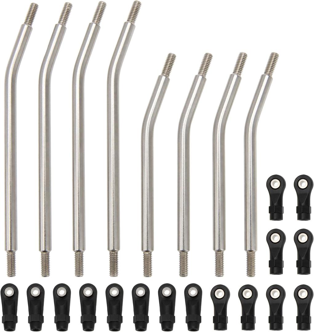 MEUS Racing 318 Wheelbase Stainless Steel Links Set for 1/10 Axial Capra 1.9 UTB RC Crawlers (318mm)