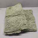 Smiry Bathroom Rugs Sets 2 Piece, Soft Absorbent Chenille Machine Washable Non Slip Shaggy Bath Rug Set for Tub, Shower, and Floor (30x20+24x16, Sage Green)