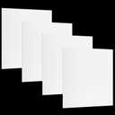 Pushglossy 4 Pack 23.75"x23.75"x0.2" Fluorescent Light Covers, Milky White