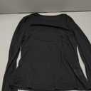 RoseSeek Women's Sheer Mesh Long Sleeve T Shirts Boat Neck Slim Fit Tee Tops Going Out See Through Shirts Black Medium