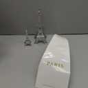 Hicarer 9 Pcs Eiffel Tower Statue Decor 5-15 Inch 5 Size Alloy Metal Paris Eiffel Tower Craft French Party Decoration for Living Room Table Stand Holder Collectible Gift(Silver)