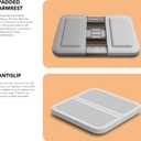 Couch Console Expandable Lap Tray with Armrest, Table for Laptop, Writing, Eating - Great for Car, Travel, Bed- Grey (11.4 x 11.4 x 0.8 inch, Gray)