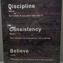 Inspirational Wall Art Discipline Consistency Noun Painting Canvas Print Artwork Office Wall Decor Believe Verb Poster Framed Motivational Quotes Wall Art Modern Home Gym Decoration[12''W x 18''H]