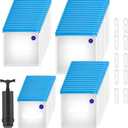 60 Pack Sous Vide Bags Vacuum Sealer for Food - 4 Sizes Reusable Zipper Storage Bags With Air Valve Double Layers