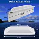Dock Corner Bumper,Dock Bumpers Straight,Vinyl Boat Dock Corner Bumpers,Boat Straight Bumper,Boat Dock Bumpers,Soft Dock Bumper Guards Dock Bumpers Dock Corner Side Edge for Boat Docks(1,2Pack)