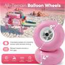 Sekey Heavy Duty Beach Wagon with 9" Big Sand-Proof Wheels, 300L Oversized Foldable Beach Cart with Cooler| Adjustable Handle & Balloon Tires for Sand, Camping,Vacation