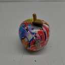 Colorful Fruit Figurines Apple Statue Decorations,Abstract Graffiti Apple Resin Sculpture for Table top Ornament Home Decor Christmas eve Gift(Large) (5x4.3x4.3IN)