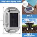 VOLISUN Solar Driveway Lights Dock Deck Lights with Remote 12 Pack,9 Colors in 1 Led IP67 Waterproof Outdoor Warning Step Lights for Driveway Sidewalk Pathway RGB