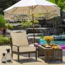 Outdoor 24"x24" Deep Seat Patio Cushion Set of 2, Outdoor Chair Cushions with Water-Resistant UV Resistant Weather Resistant Sectional Sofa Pad and Removable Covers,Beige, 24"x24"x5.5";2 Sets