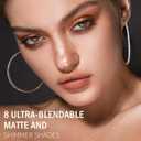 PROFESSIONAL MAKEUP Long Lasting Waterproof Eyeshadow Palette 11 Ultra-pigmented Shimmer & Matte Shades and Naked & Brown Warm Neutral makeup palette with Mirror - Blendable Multi-Purpose (VIOLET)