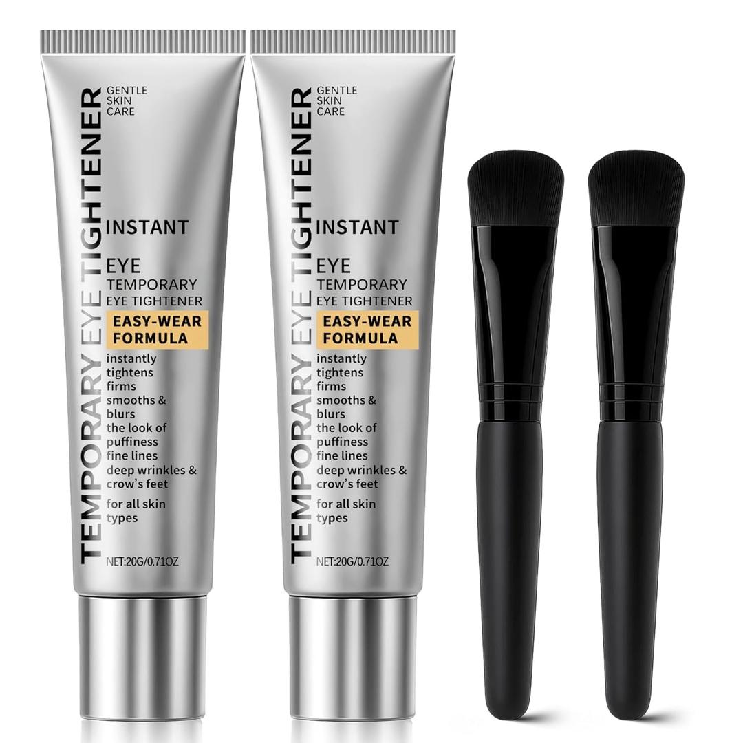 2PCS Perfection Eye Tightener Cream with 2 Brushes - Fine Lines & Wrinkles, Lightweight Easy-Wear Formula, Gentle Skin Care for All Skin Type gifts for women