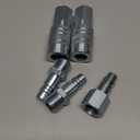 1/2 Air Hose Fittings Set, High Flow 2PCS I/M Industrial Type Coupler with 1/2 FNPT, 3PCS Plugs with 1/2 NPT, 5PCS Steel Air Compressor Accessories Quick Connect Fittings 300PSI